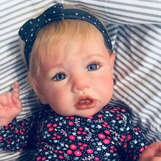 22 Inches Little Cute Budey Handmade Reborn Baby Doll Girl-Saskia Series