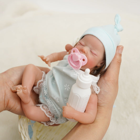 9 Inch Mini Reborn Dolls With Closed Eyes