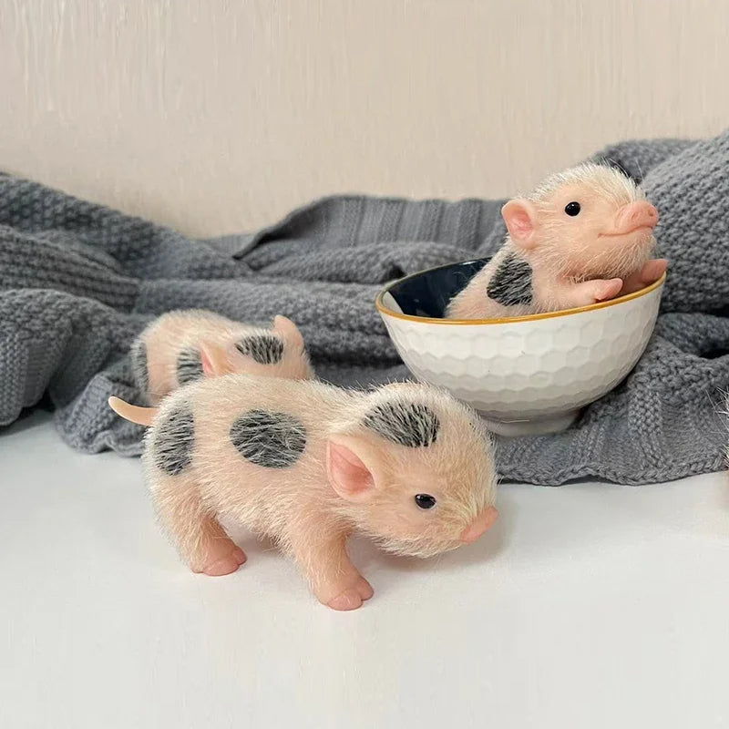 12cm realistic silicone open eyes reborn piglets