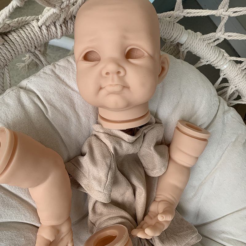 22 inches Biby DIY Blank Unpainted Open Eyes Reborn Doll Kit