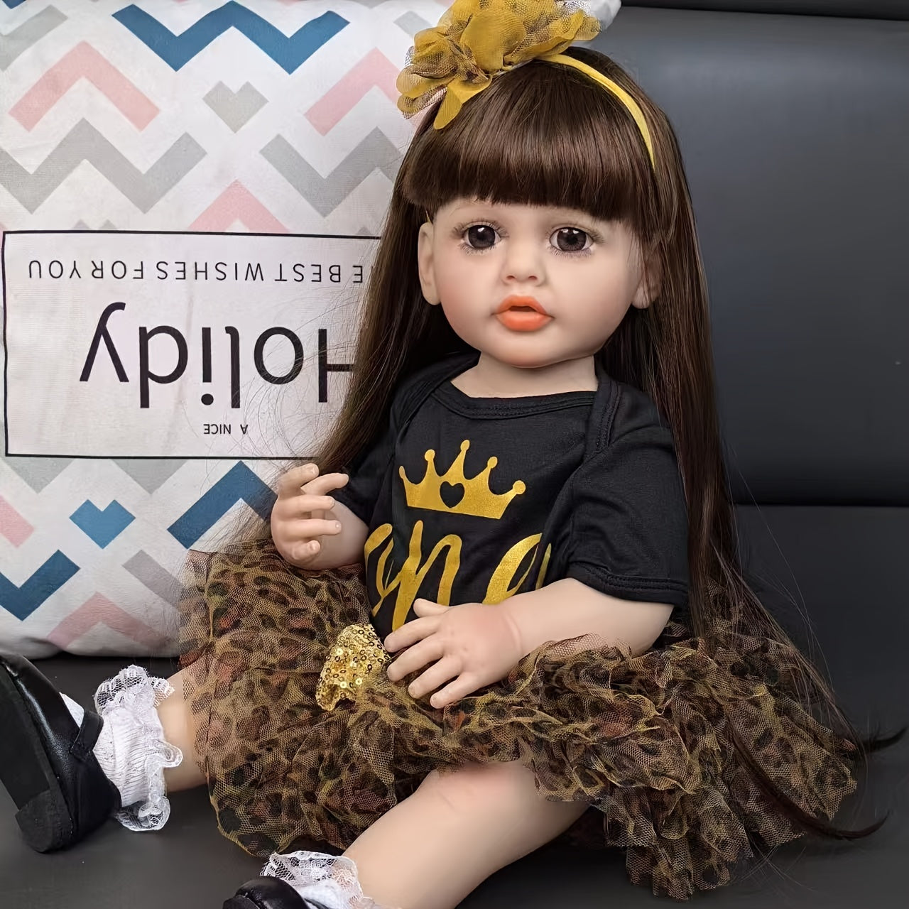 22 Inches Open Eyes Long Hair Reborn Doll Girls -Betty