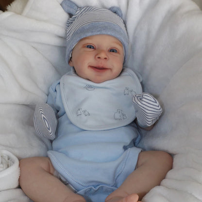 19 Inches Open Eyes Smile Reborn Doll-Sebastian