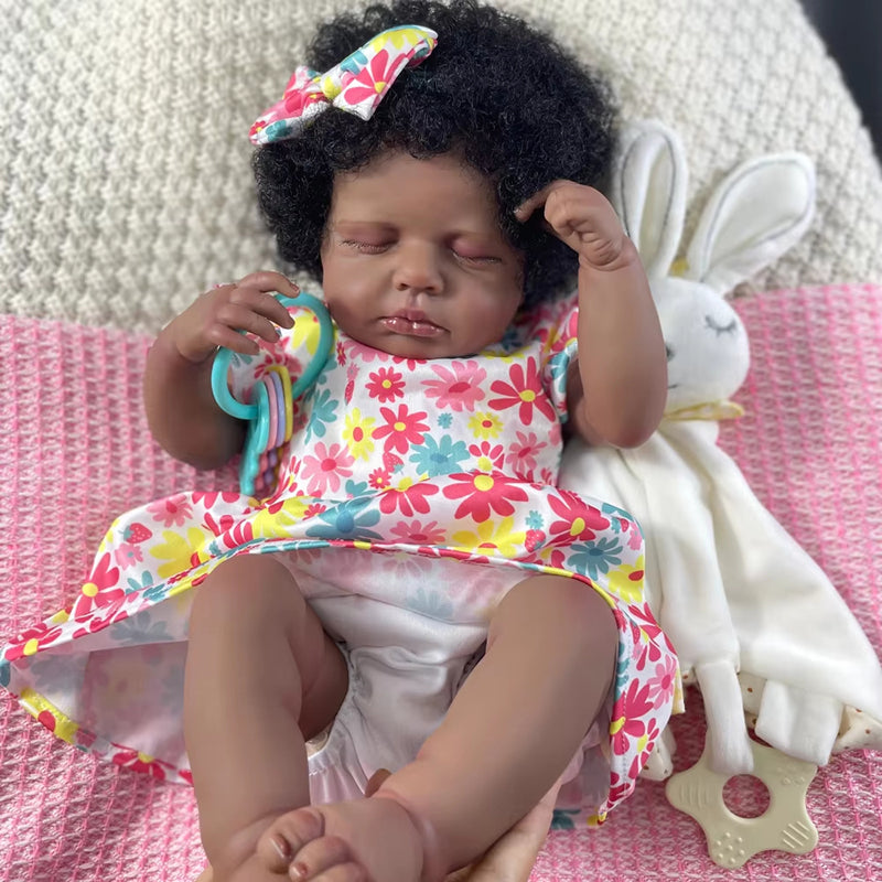 20 Inch Julius Closed Eyes African American Reborn Dolls-Loulou