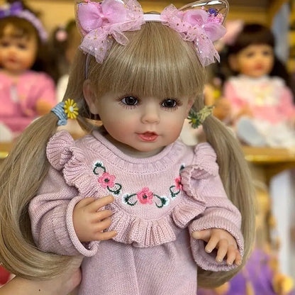 22 Inches Reborn Doll Girl With Long Blonde Hair