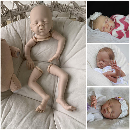 16 inches Daisy Closed Eyes DIY Blank Unpainted Reborn Doll Kit