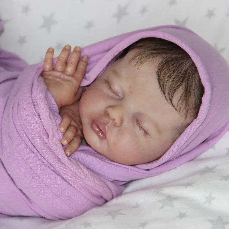 18 inches Delilah Closed Eyes DIY Blank Unpainted Reborn Doll Kit