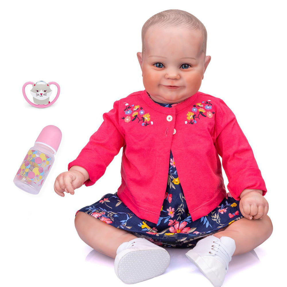 20 Inches Real Touch Cloth Body Open Eyes Reborn Doll-Maddie Series