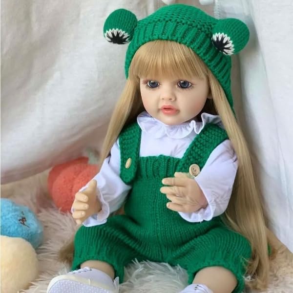 22 Inch Reborn Dolls Girls Cheryl With Long Blonde Hair