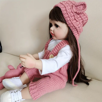 22 Inch Reborn Dolls Girls Cheryl With Long Hair