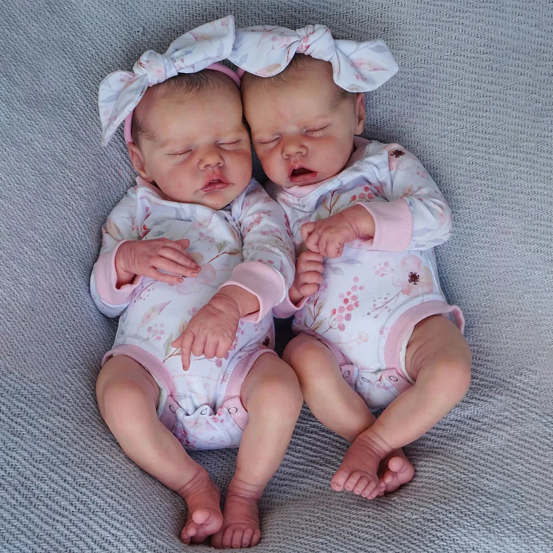 17'' Lifelike Lynn And Alan Reborn Doll Twin Girls