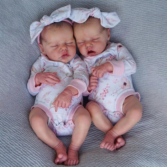 17'' Lifelike Lynn And Alan Reborn Doll Twin Girls