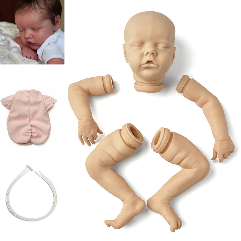 17 inches Twin-B DIY Blank Vinyl Unpainted Unfinished Reborn Doll Kit