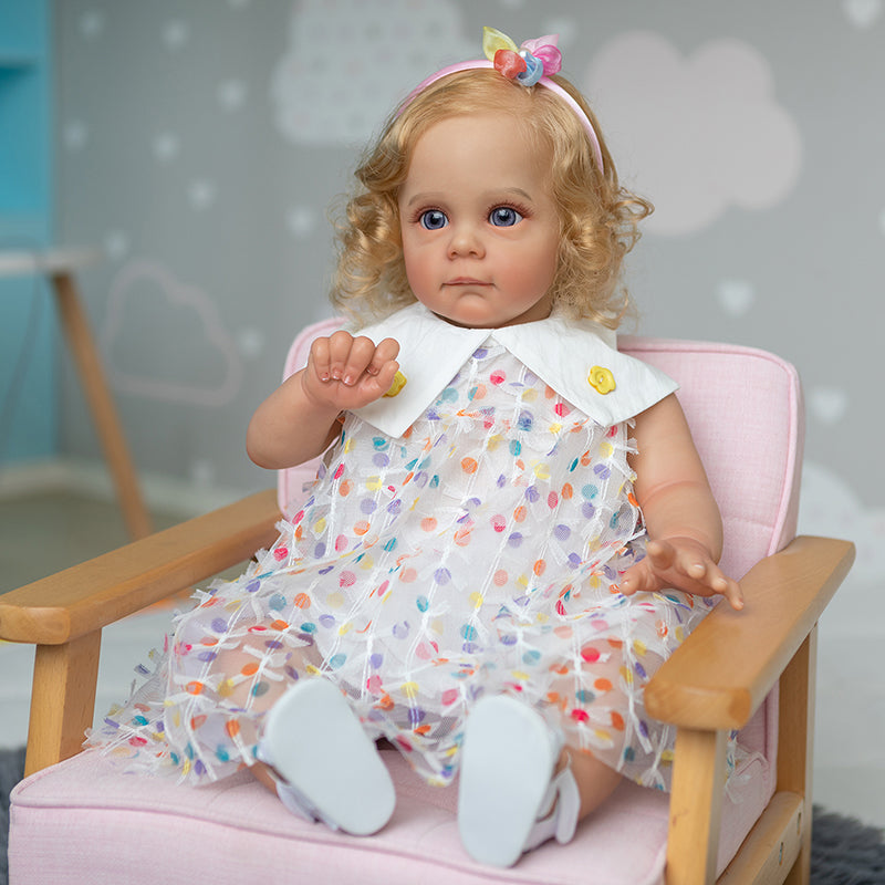 22 Inches Lifelike Laurel Blond Hair Reborn Doll Girl - Maggie Series