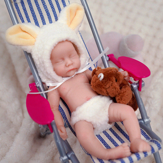 6 Inch Mini Reborn Dolls With Closed Eyes - Levi