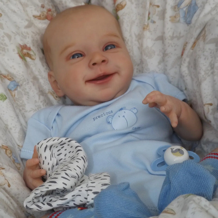 19 Inches Open Eyes Smile Reborn Doll-Sebastian