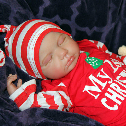 20 inches Closed Eyes Christmas Reborn Baby Girl/Boy-Loulou