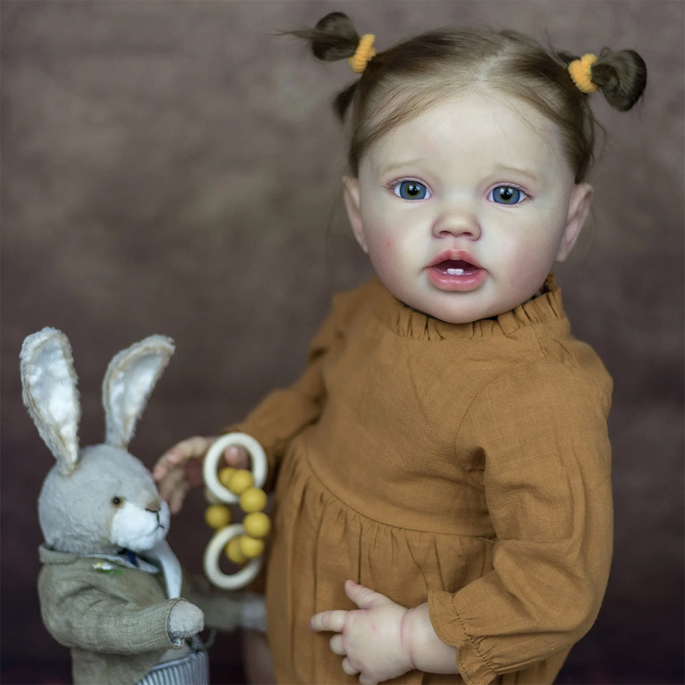 Sharon 24 Inches 60cm Open Eyes Root Hair Reborn Toddler-Lottie