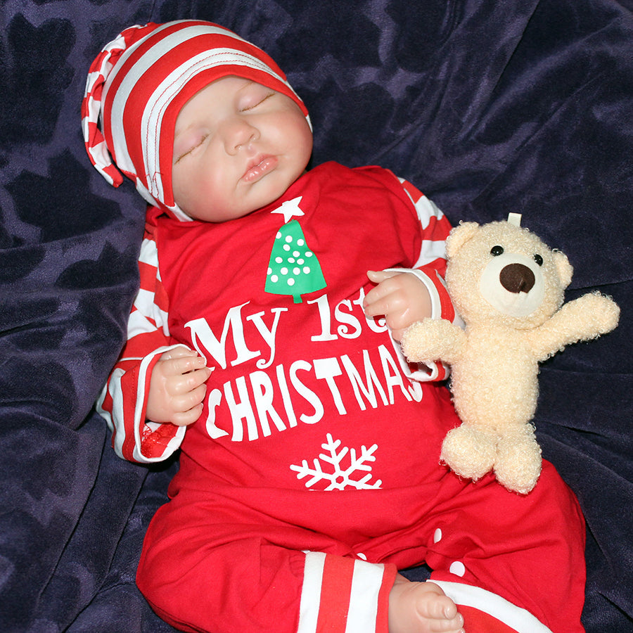 20 inches Closed Eyes Christmas Reborn Baby Girl/Boy-Loulou