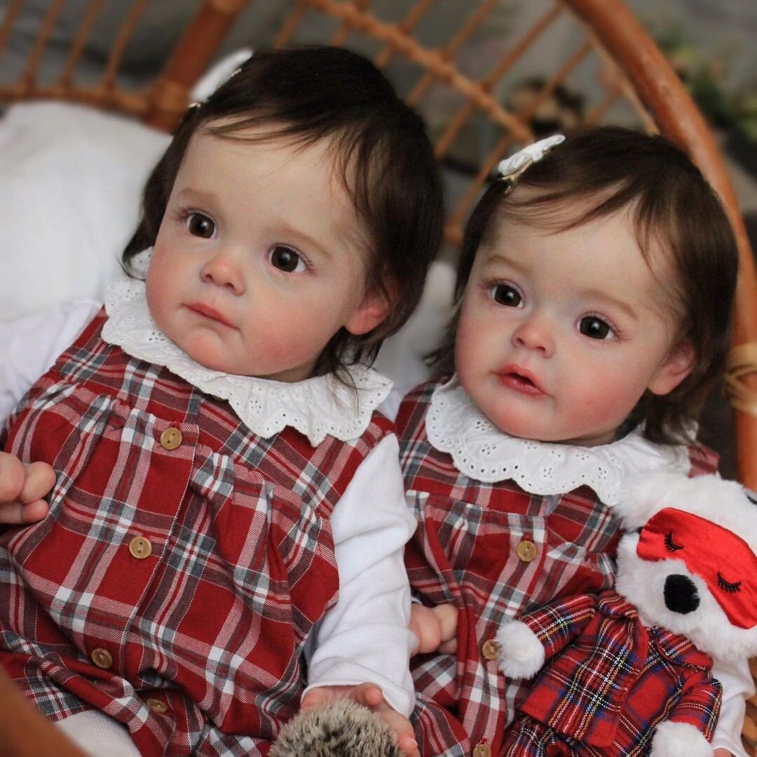 23 Inches Sweet Open Eyes Trina and Lilah Reborn Doll Girl Twin Sister -Maggie and Suesue Series