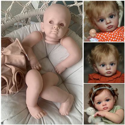 22 inches Tutti Open Eyes DIY Blank Unpainted Reborn Doll Kit