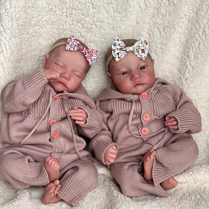 18'' Lifelike Allen and Andre Reborn Doll Twins Boys-Levi Series