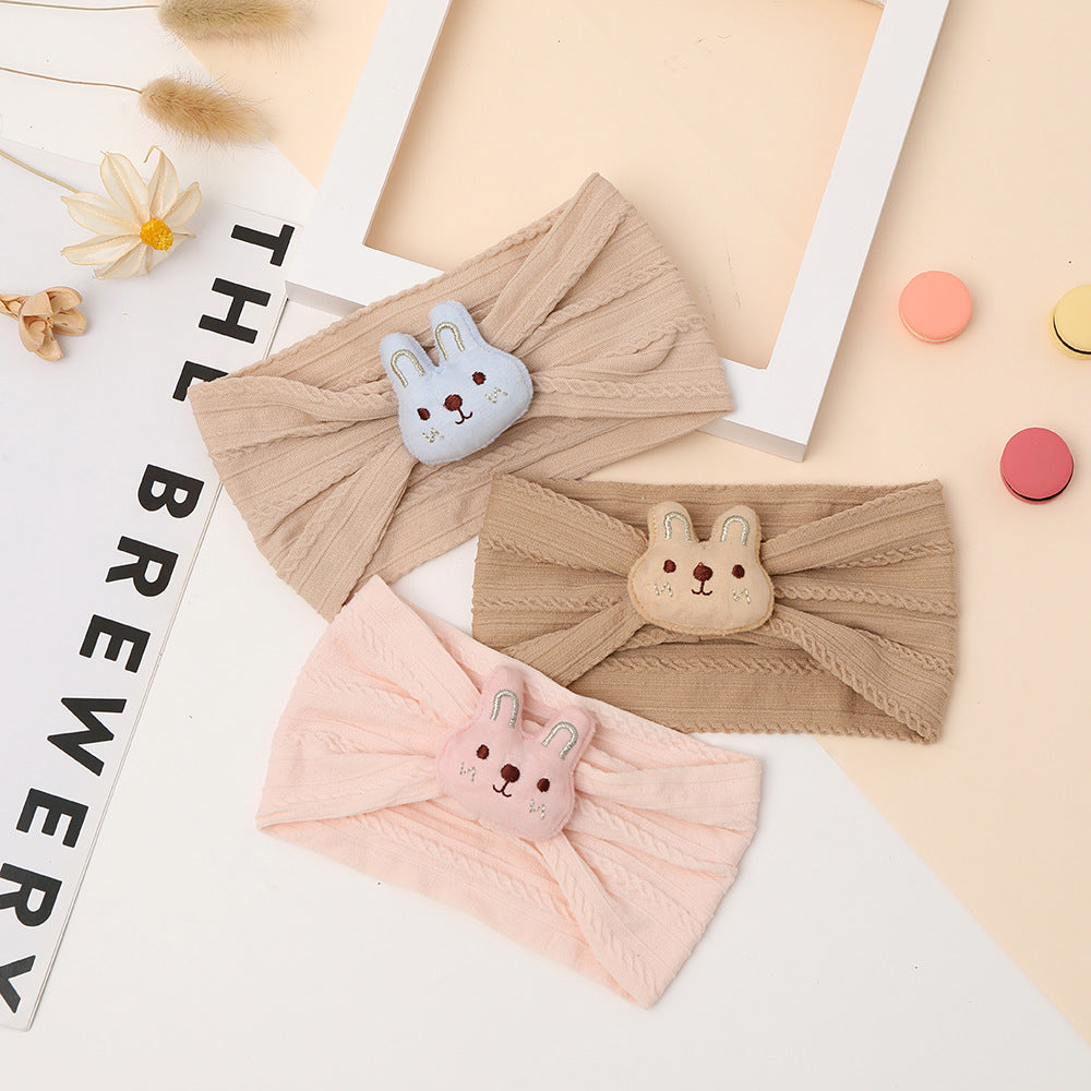 Cute bunny nylon baby headband