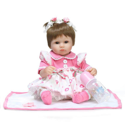 16 Inches Lifelike Cloth Body Girl Reborn Doll