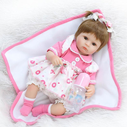 16 Inches Lifelike Cloth Body Girl Reborn Doll