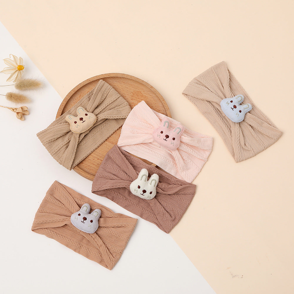 Cute bunny nylon baby headband