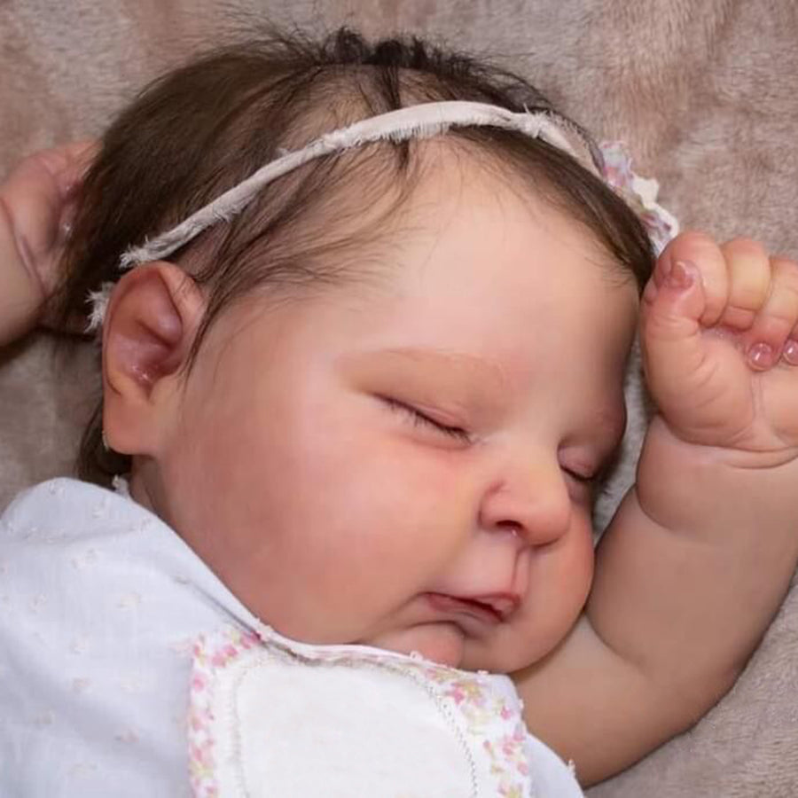 20 Inches Girl Reborn Dolls with Closed Eyes - Peaches