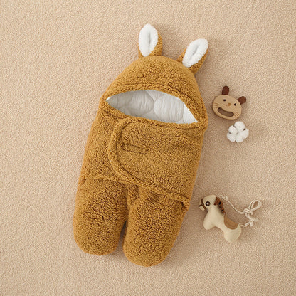 Plush Big Ears Split Legs Sleeping Bag For 16-24 Inches Reborn Dolls