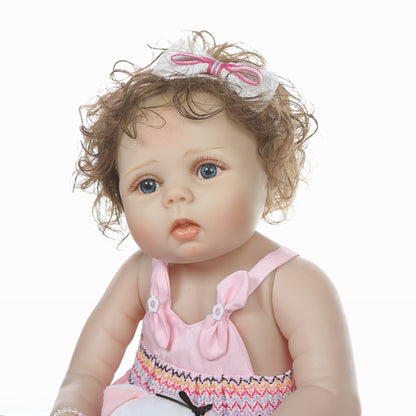 56cm Full Silicone Open Eyes Reborn Dolls Girls