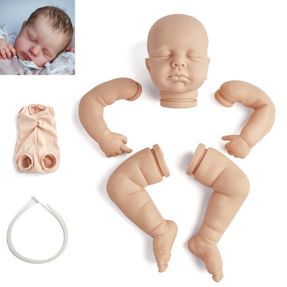 20 inches Loulou DIY Unpainted Unfinished Closed Eyes Reborn Doll Kit