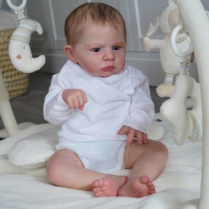 24 Inches Realistic Open Eyes Reborn Dolls With Hair - Cameron