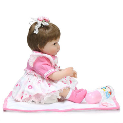 16 Inches Lifelike Cloth Body Girl Reborn Doll