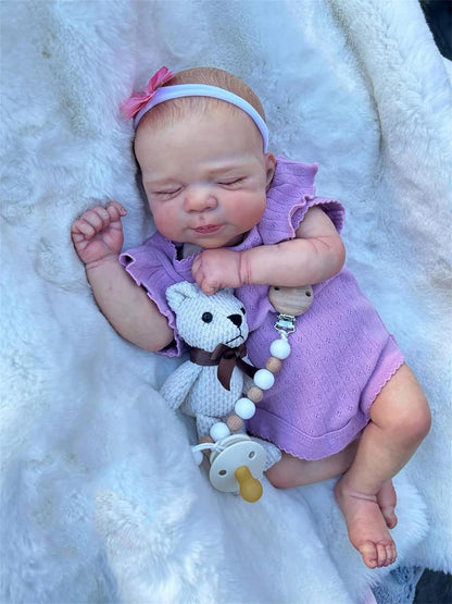 19 Inch Bertha and Beatrice Realistic Sleeping Reborn Doll Twin Sisters-Pascale