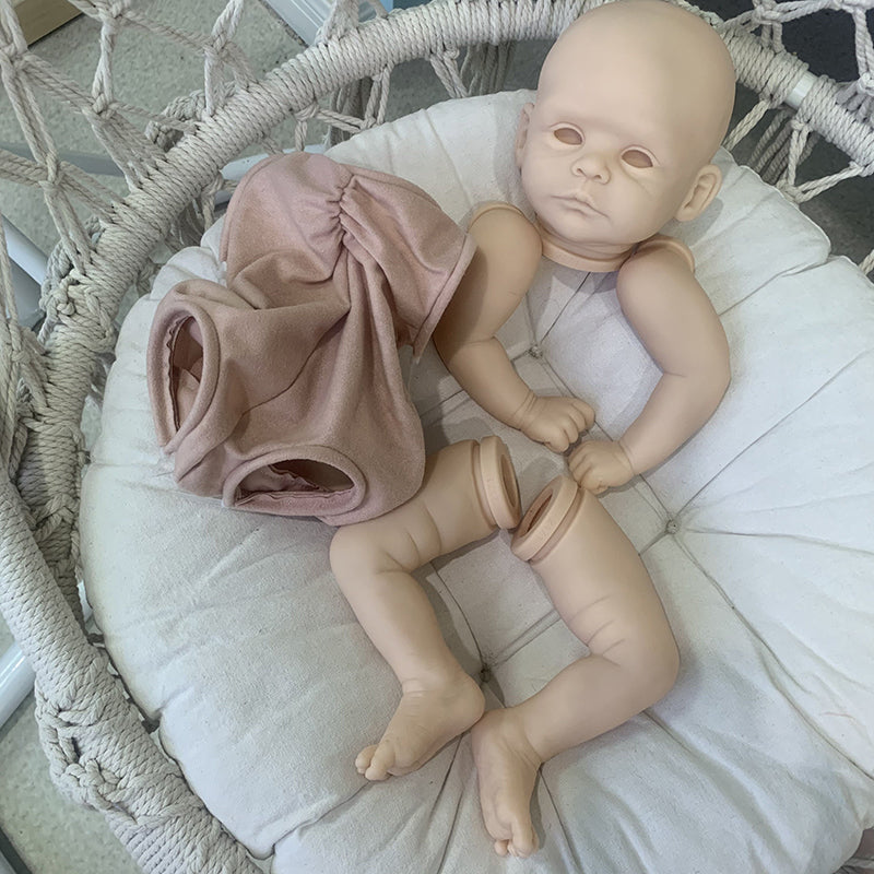 19 inches Joleen Open Eyes DIY Blank Unpainted Reborn Doll Kit