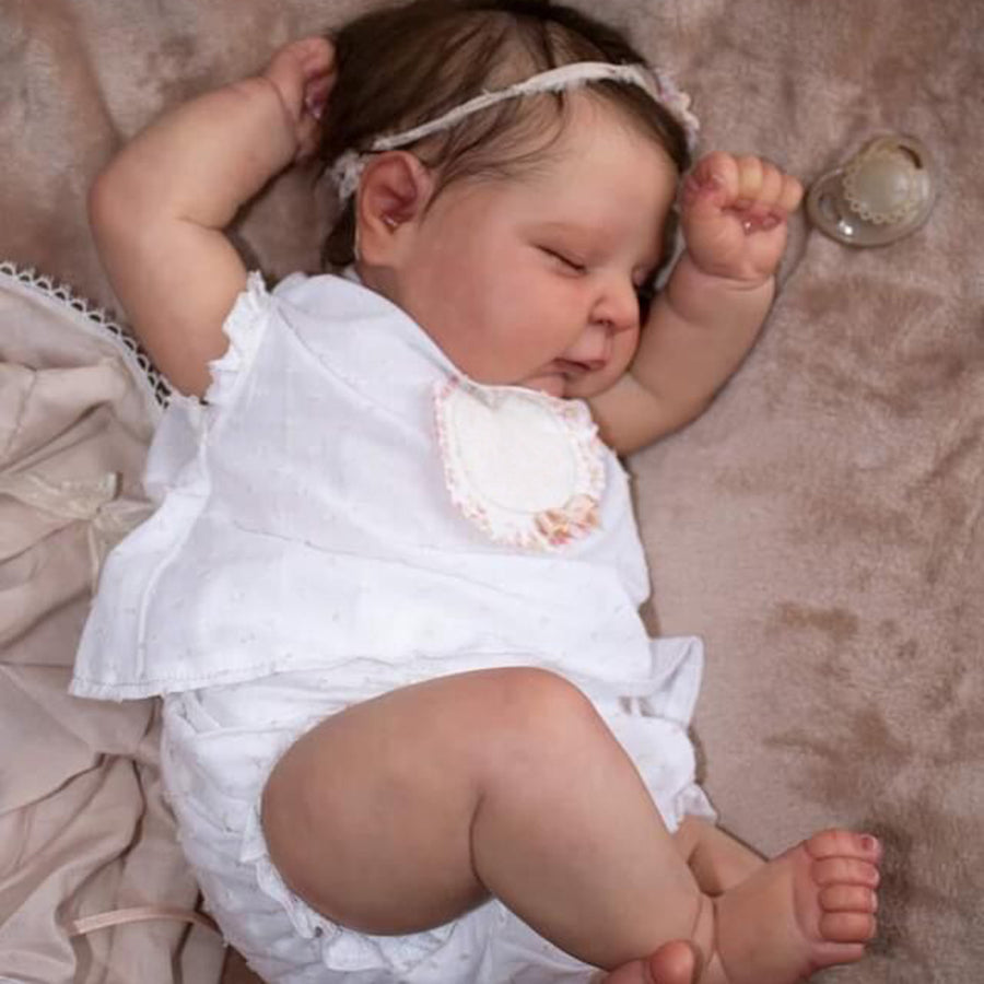 20 Inches Girl Reborn Dolls with Closed Eyes - Peaches