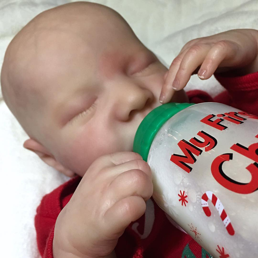 18 Inches Closed Eyes Christmas Reborn Doll Girl-Levi