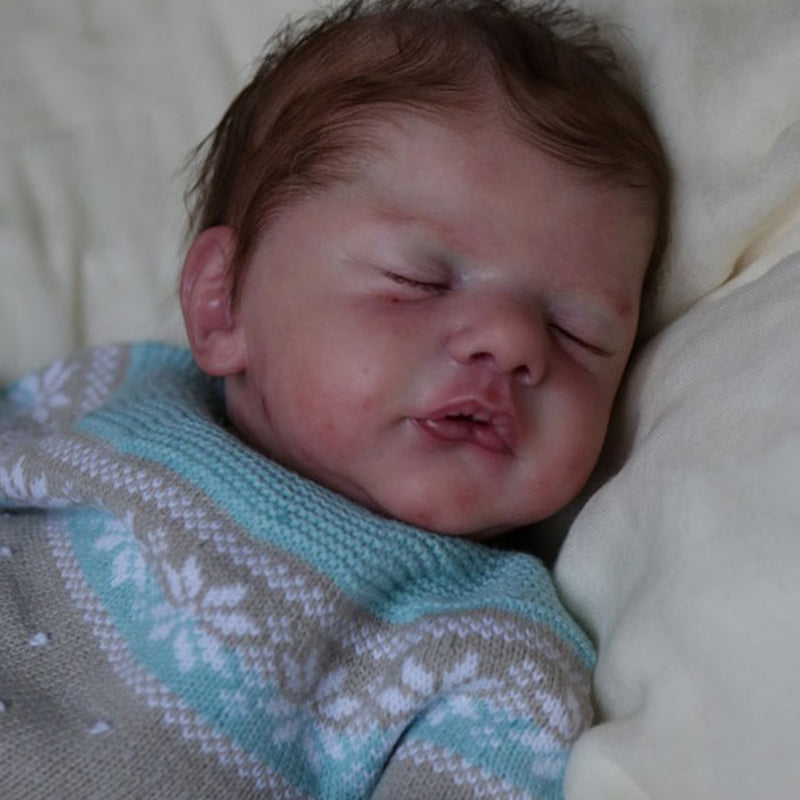 19 inches Sam Closed Eyes DIY Blank Unpainted Reborn Doll Kit