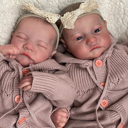 18'' Lifelike Allen and Andre Reborn Doll Twins Boys-Levi Series