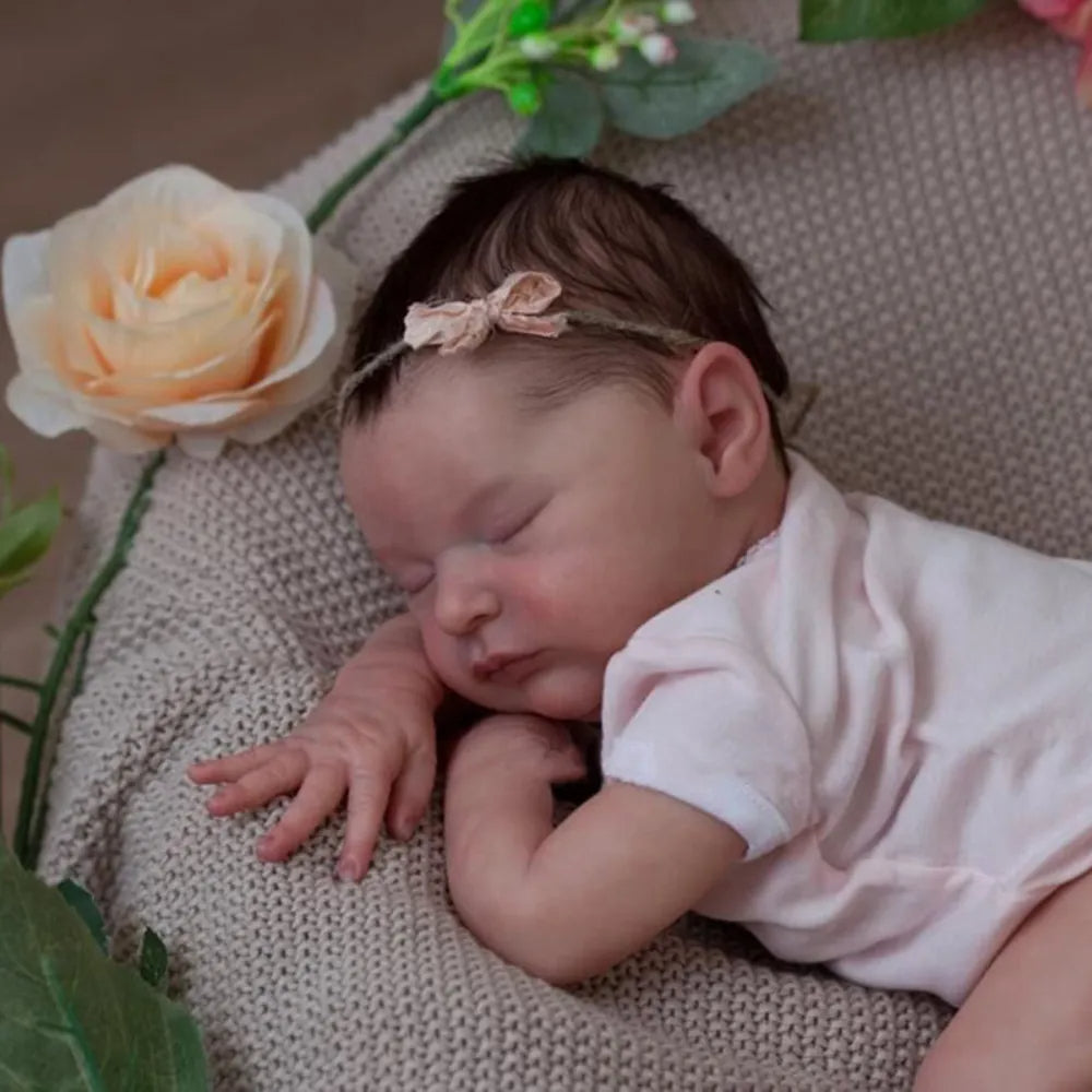 19 Inches Sweet Merle Sleeping Reborn Doll Girl- Laura Serie