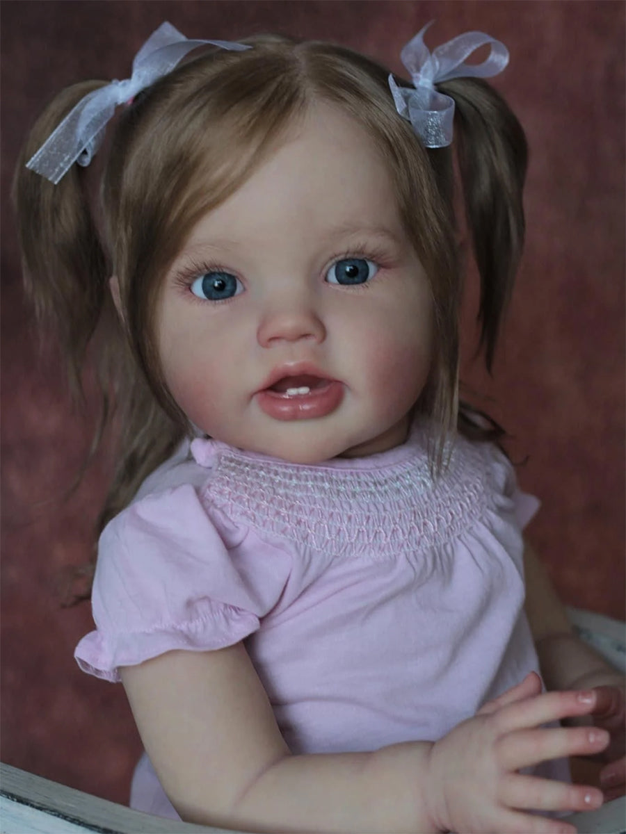 Isabel 24 Inches 60cm Open Eyes Root Hair Reborn Toddler-Lottie