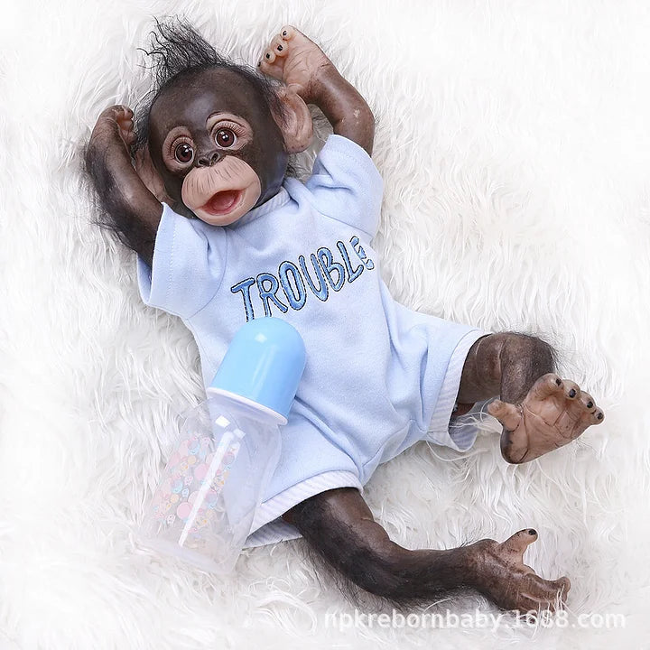 New 40CM Handmade Detailed Painting Reborn Baby Monkey