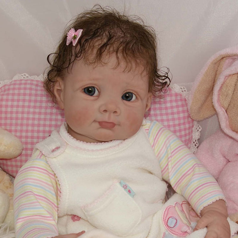 22 inches Biby DIY Blank Unpainted Open Eyes Reborn Doll Kit