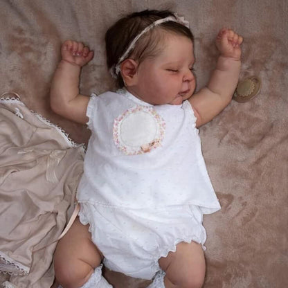 20 Inches Girl Reborn Dolls with Closed Eyes - Peaches