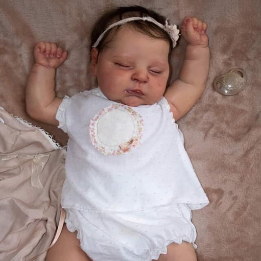 20 Inches Girl Reborn Dolls with Closed Eyes - Peaches