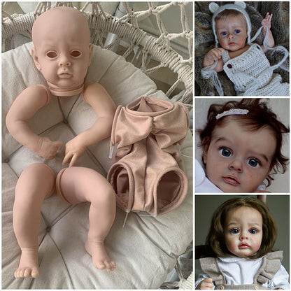 21 inches Chloe Open Eyes DIY Blank Unpainted Reborn Doll Kit