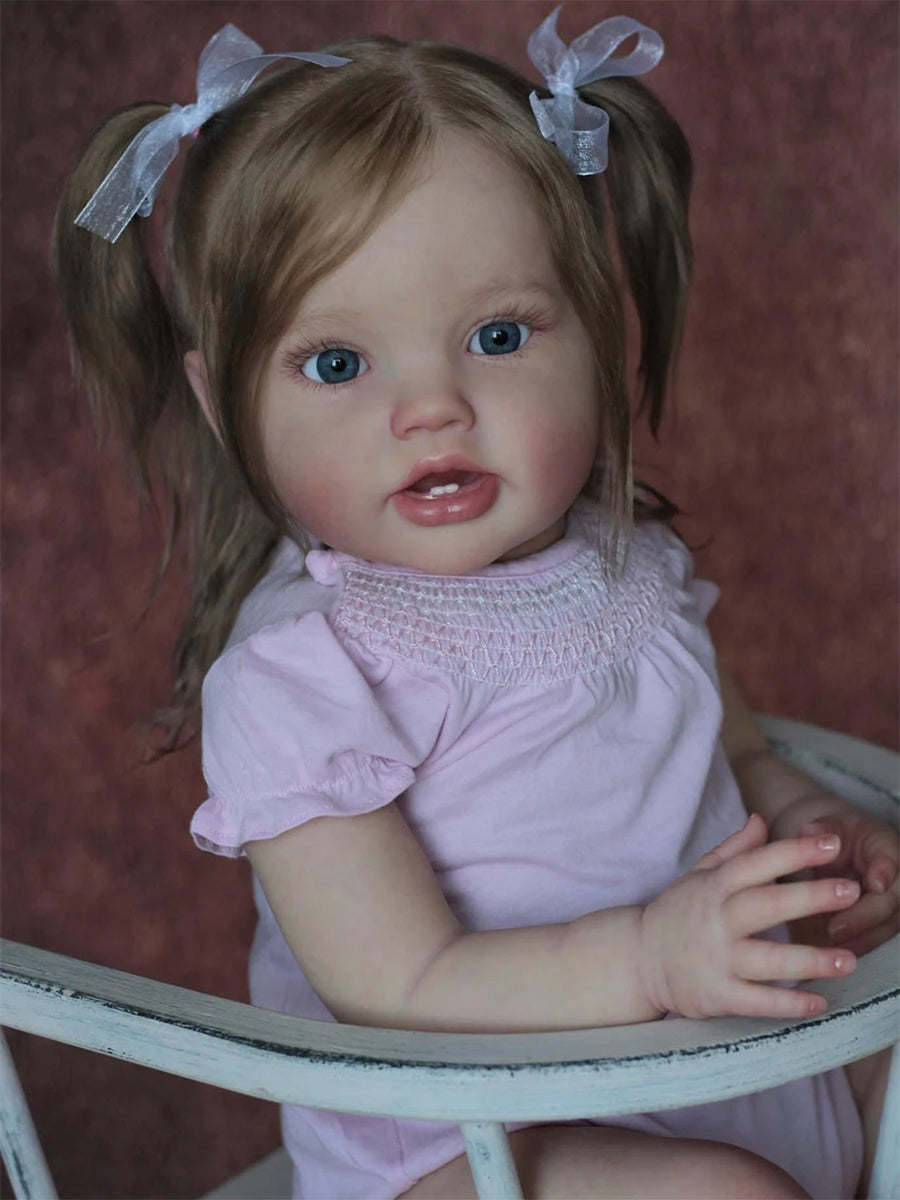 Isabel 24 Inches 60cm Open Eyes Root Hair Reborn Toddler-Lottie