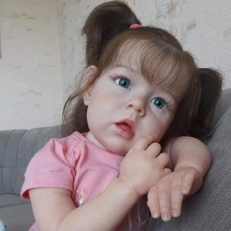 20 Inches Cute Debbie Short Hair Open Eyes Reborn Doll Girl Liam Series